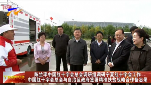 陈竺率中国红十字会调研组调研宁夏红十字会工作